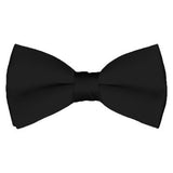 Kids Solid Pre-Tied Black Bow Tie