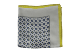 The George, Navy, Yellow and White Pocket Square Tie