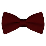 Solid Pre-Tied Maroon Bow Tie