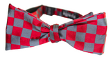 Checkerboard Red and Grey
