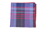 Purple and Red Charlie Plaid Pocket Square
