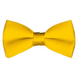 Solid Pre-Tied Golden Yellow Bow Tie