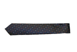 Diamond Dots Necktie - Navy/Orange