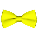 Solid Pre-Tied Lemon Yellow Bow Tie