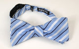 The Sedgwick Collection Light Blue, Silver and Navy Blue Bow Tie