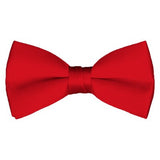 Solid Pre-Tied Red Bow Tie