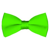 Solid Pre-Tied Lime Green Bow Tie