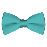 Solid Pre-Tied Aqua Green Bow Tie
