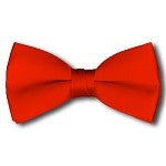 Solid Pre-Tied Coral Sunset Bow Tie