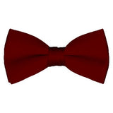 Solid Pre-Tied Burgundy Bow Tie
