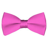 Solid Pre-Tied Hot Pink Bow Tie