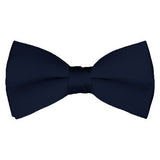Solid Pre-Tied Navy Blue Bow Tie