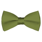 Solid Pre-Tied Olive Green Bow Tie