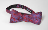 Modern Paisley Crimson with Periwinkle
