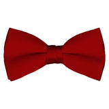 Solid Pre-Tied Crimson Bow Tie