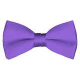 Kids Solid Pre-Tied Purple Bow Tie