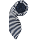 Knit Necktie - Navy/White