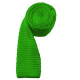 Square Knit Necktie - Irish Green